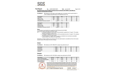 環保測試報告 ROHS+鹵素 CANEC25009106001