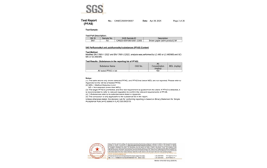 環保測試報告 PFAS CANEC25009106007