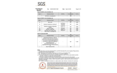 環保測試報告 SVHC CANEC25009119801